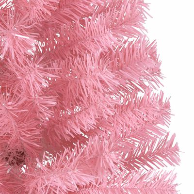vidaXL Χριστουγεννιάτικο Δέντρο Τεχνητό Μισό Με Βάση Ροζ 180 εκ. PVC