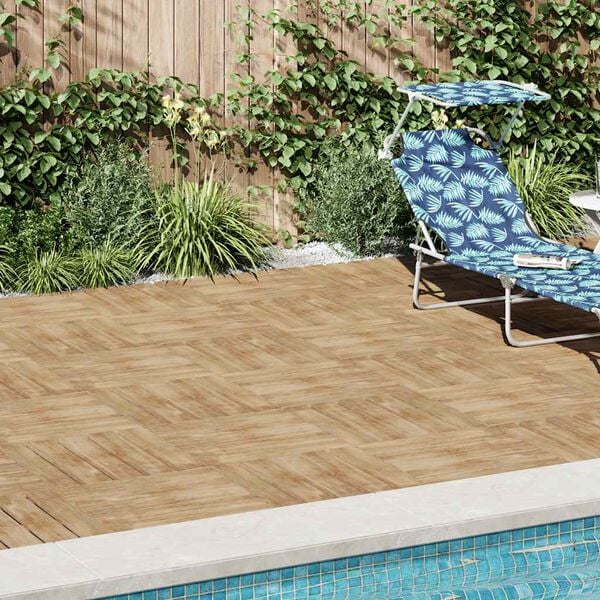 vidaXL &Pi;&lambda;&alpha;&kappa;ά&kappa;&iota;&alpha; Deck 12 &tau;&epsilon;&mu;. &Kappa;&alpha;&phi;έ 50 x 50 &epsilon;&kappa;. &Xi;ύ&lambda;&iota;&nu;&alpha;