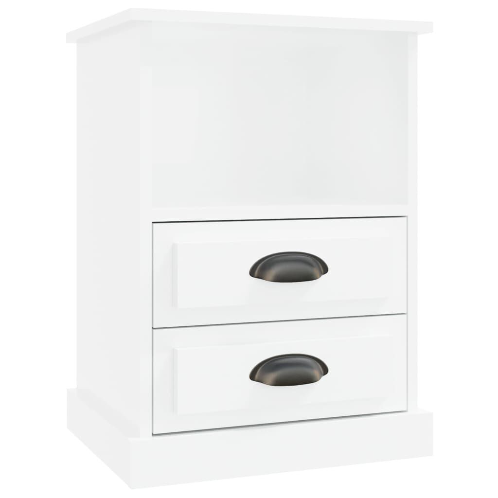 vidaXL Κομοδίνο Γυαλιστερό Λευκό 43 x 36 x 60 εκ.