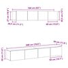 vidaXL Σετ επίπλου τηλεόρασης 4 pcs Μαύρη δρυς 100 x 30 x 30 cm