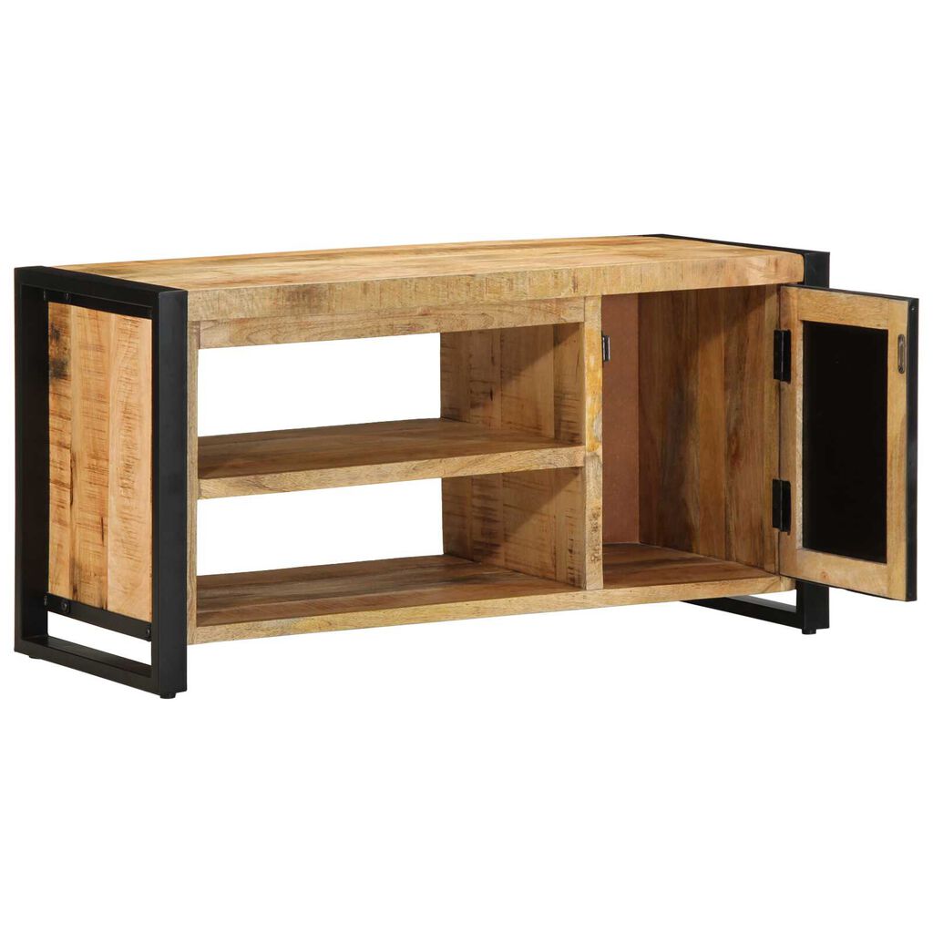 vidaXL Παγκάκι Παπουτσιών 100x40x50 εκ. Μασίφ Ξύλο Μάνγκο