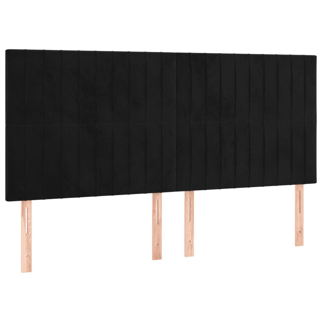vidaXL Σκελετός Κρεβατιού Χωρίς Στρώμα Μαύρο 160x200 εκ. Βελούδινο