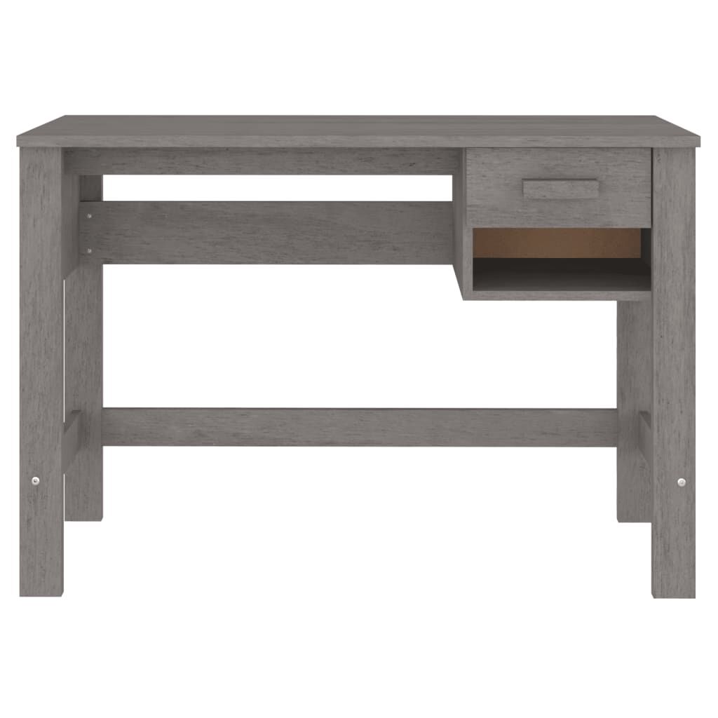 vidaXL Γραφείο HAMAR Αν. Γκρι 110 x 40 x 75 εκ. από Μασίφ Ξύλο Πεύκου