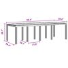 vidaXL Τραπέζι Κήπου για Φαγητό Ανθρακί 250 x 100 x 73 εκ