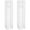 vidaXL Συρματοκιβώτια Στύλοι 2 τεμ. 40 x 40 x 180 εκ. Σιδερένιοι