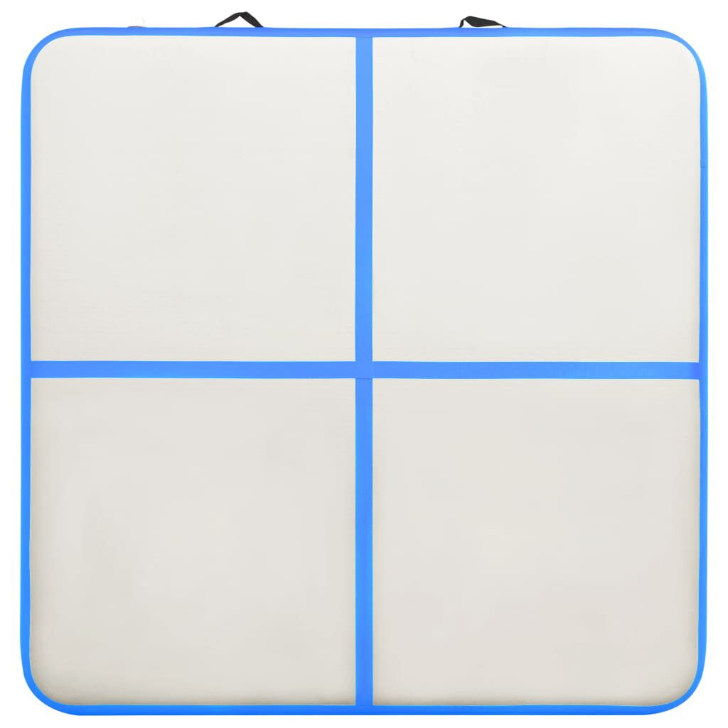 vidaXL Στρώμα Ενόργανης Φουσκωτό Μπλε 200 x 200 x 10 εκ. PVC με Τρόμπα