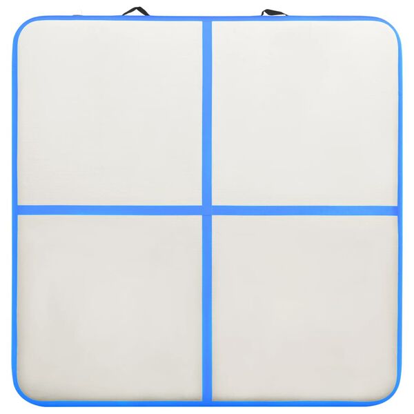 vidaXL Στρώμα Ενόργανης Φουσκωτό Μπλε 200 x 200 x 10 εκ. PVC με Τρόμπα