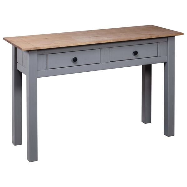 vidaXL Κονσόλα Τραπέζι Γκρι 110x40x72εκ Μασίφ ξύλο πεύκου Σειρά Panama
