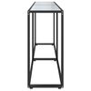 vidaXL Τραπέζι Κονσόλα Λευκό Όψη Μαρμάρου 180x35x75,5 εκ. Ψημένο Γυαλί