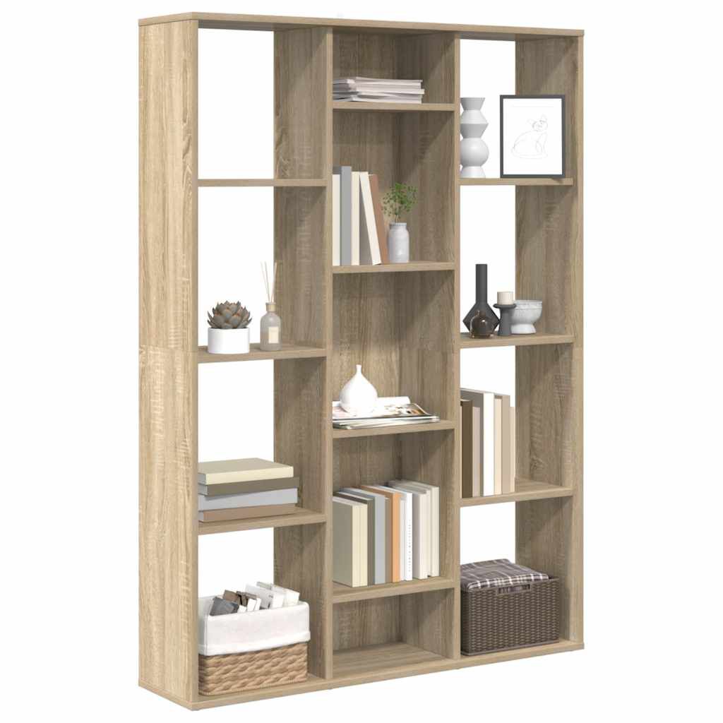vidaXL Διαχωριστικό/Βιβλιοθήκη Sonoma Δρυς 100x24x140 εκ. Επεξ. Ξύλο