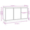 vidaXL Ντουλάπι 111x34x60 εκ. από Μασίφ Ξύλο Πεύκου