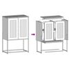 vidaXL Highboard Λευκό 68x39x107 cm Ατσάλι