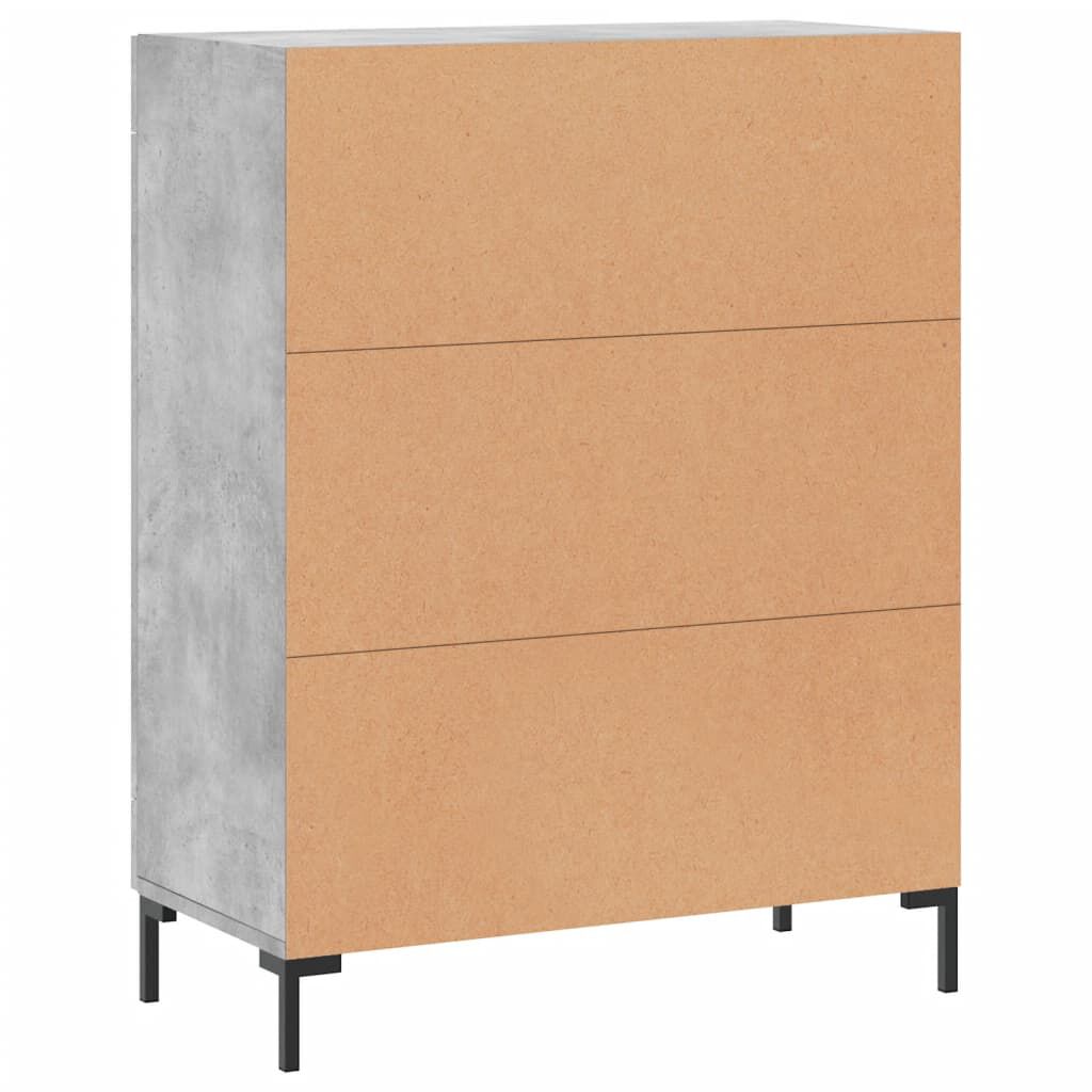 vidaXL Ντουλάπι Γκρι Σκυροδέματος 69,5x34x90 εκ. Επεξεργασμένο Ξύλο