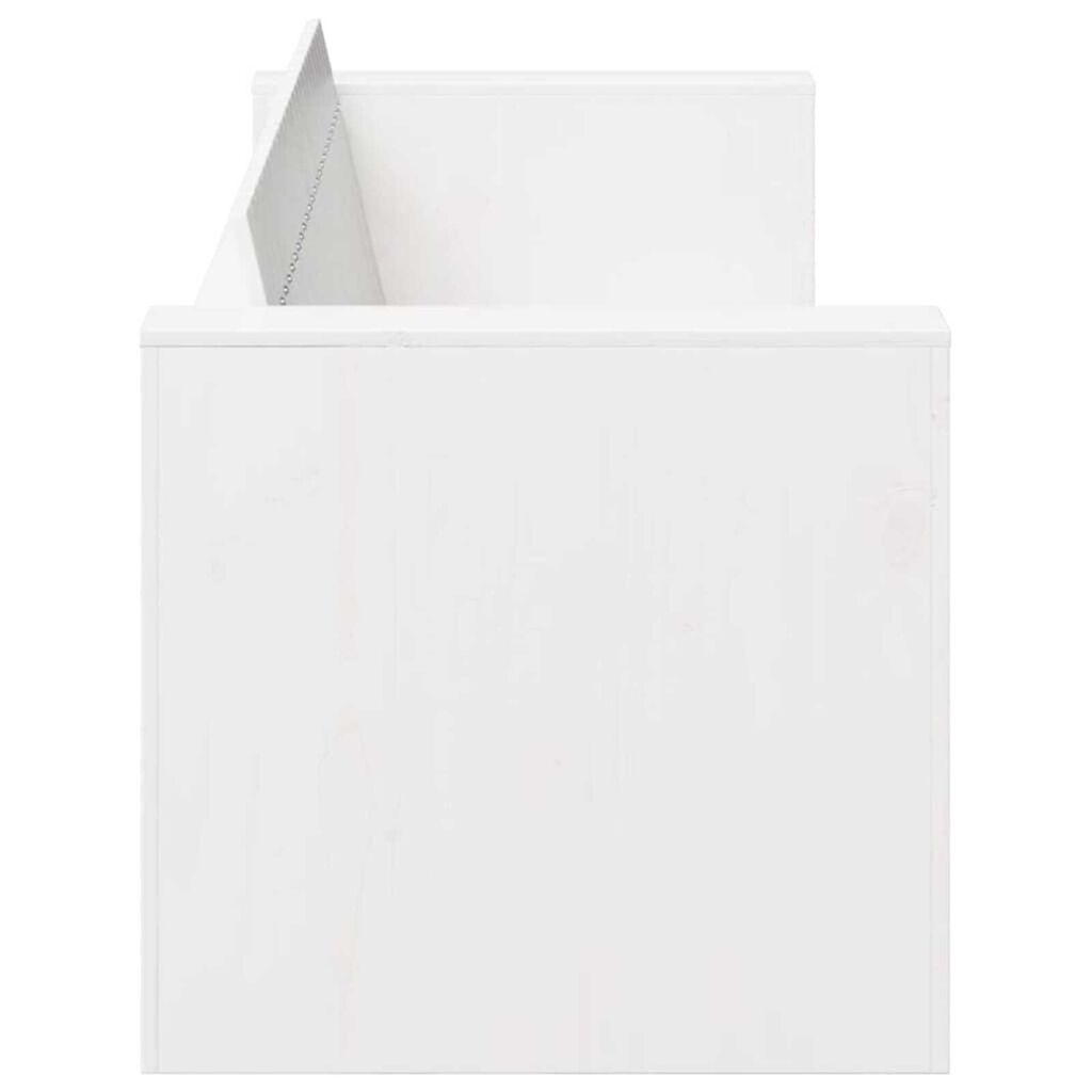 vidaXL Καναπές Κήπου Λευκό 185.5 x 60 x 62 εκ. Μασίφ ξύλο πεύκου
