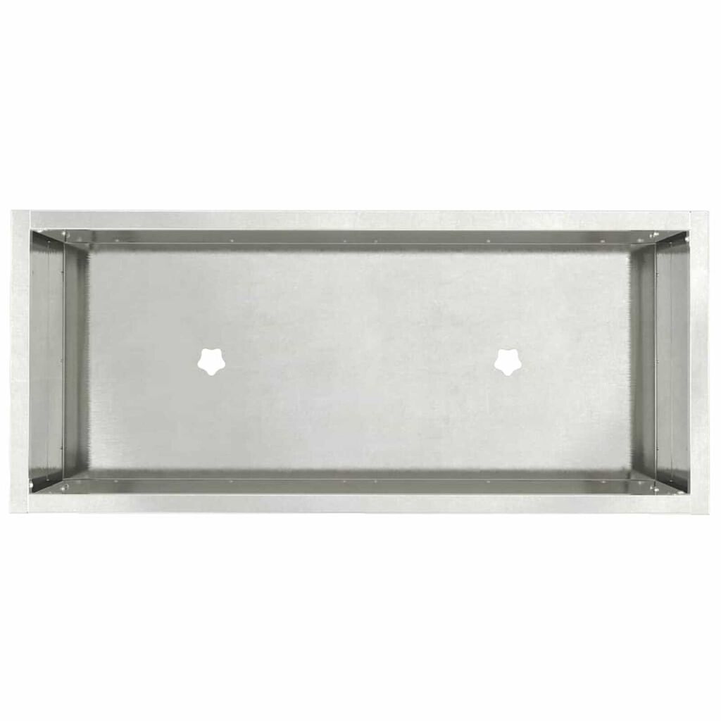 vidaXL Υψωμένη Γλάστρα Κήπου Ασημί 60 x 26 x 45 εκ Ανοξείδωτο ατσάλι