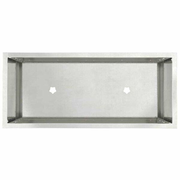 vidaXL Υψωμένη Γλάστρα Κήπου Ασημί 60 x 26 x 45 εκ Ανοξείδωτο ατσάλι