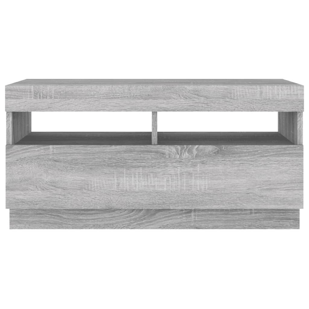 vidaXL Έπιπλο Τηλεόρασης με LED Γκρι Sonoma 80x35x40 εκ.