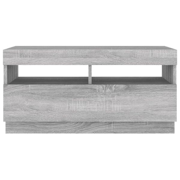 vidaXL Έπιπλο Τηλεόρασης με LED Γκρι Sonoma 80x35x40 εκ.