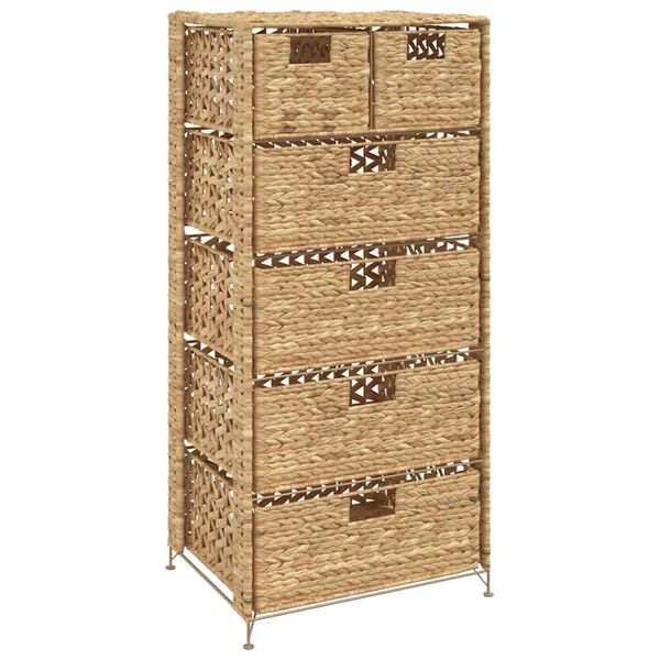 vidaXL Συρταριέρα με 6 Καλάθια 47 x 37 x 100 εκ. από Υάκινθο του Νερού