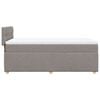 vidaXL Κρεβάτι Boxspring με Στρώμα Taupe 80x200 εκ. Υφασμάτινο
