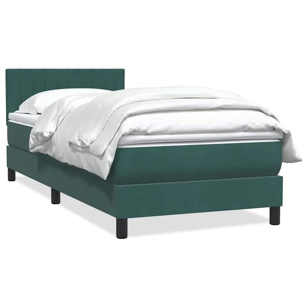 vidaXL &Kappa;&rho;&epsilon;&beta;ά&tau;&iota; Boxspring &mu;&epsilon; &Sigma;&tau;&rho;ώ&mu;&alpha; &Sigma;&kappa;&omicron;ύ&rho;&omicron; &Pi;&rho;ά&sigma;&iota;&nu;&omicron; 100x210&epsilon;&kappa;. &Beta;&epsilon;&lambda;&omicron;ύ&delta;&iota;&nu;&omicron;