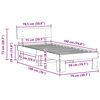 vidaXL Σκελετός Κρεβατιού Λευκό 75 x 190 cm Στερεά ξυλεία πεύκου