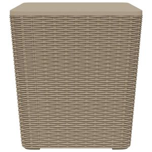 vidaXL Τραπέζι Κήπου με Αφαιρούμενο Καπάκι Αν. Καφέ από Πολυπροπυλένιο