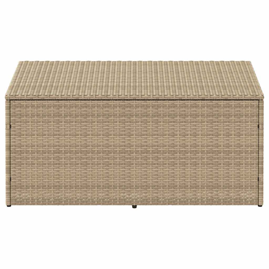 vidaXL Box αποθήκευσης κήπου Μπεζ 110x50x58 cm Poly Rattan