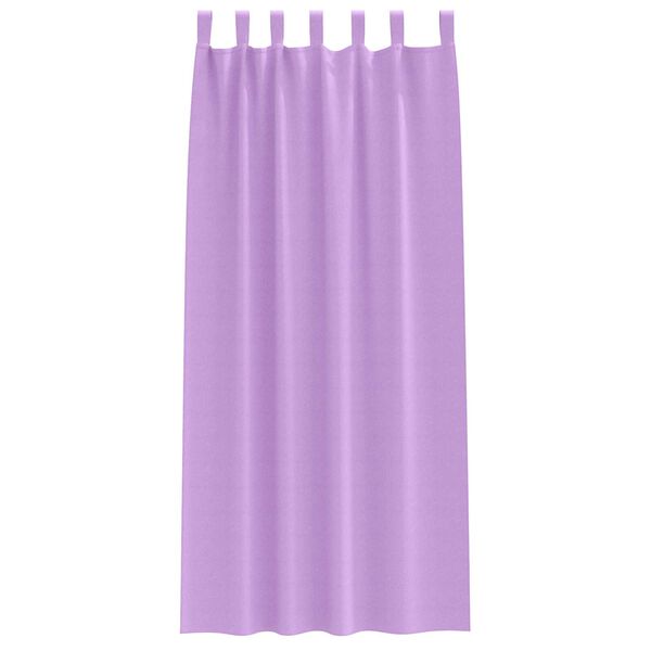 vidaXL Κουρτίνες με κουρτίνες 2 pcs Μοβ 245 x 140 εκ. Πολυεστέρας