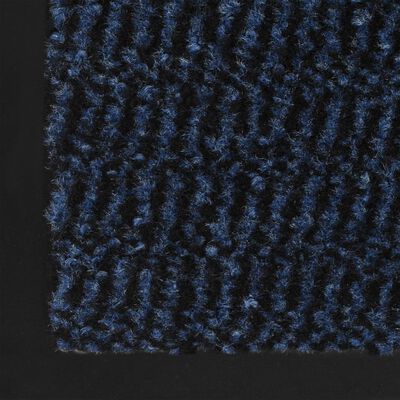 vidaXL Πατάκι Απορροφητικό Σκόνης Ορθογώνιο Μπλε 80 x 120 εκ. Θυσανωτό