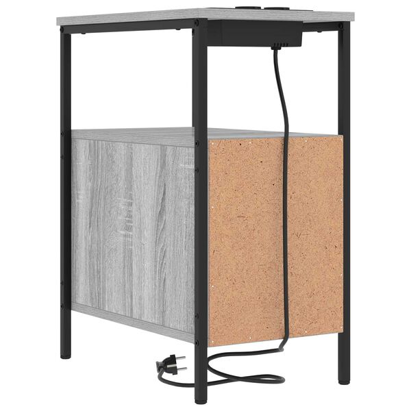 vidaXL Κομοδίνο Γκρι sonoma 30 x 48 x 61 εκ Επεξεργασμένο ξύλο