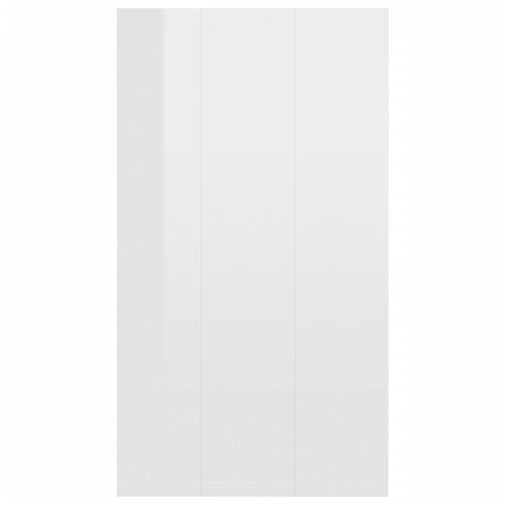 vidaXL Ραφιέρα/Βιβλιοθήκη Γυαλιστερό Λευκό 66x30x98 εκ. Επεξ. Ξύλο