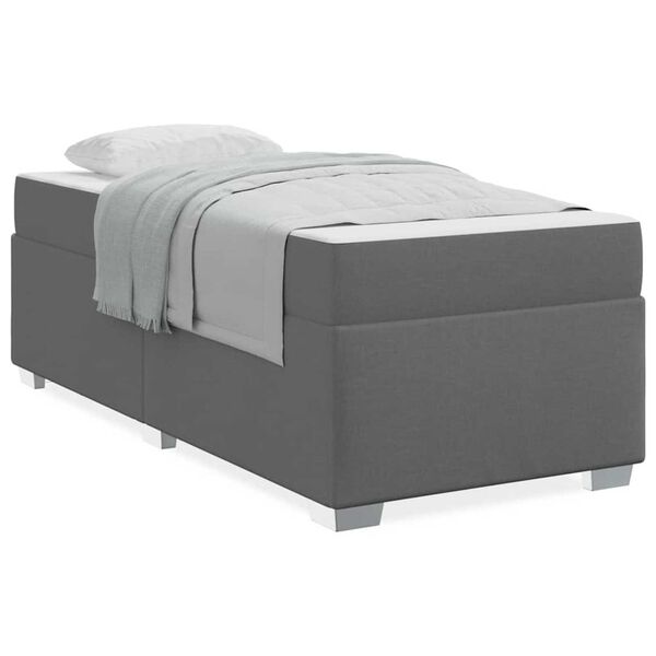 vidaXL Σκελετός Κρεβατιού Σκούρο γκρι 80 x 200 cm ύφασμα