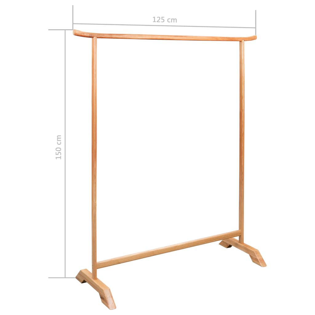 vidaXL Κρεμάστρα Ρούχων Δαπέδου 125 x 150 εκ. από Μασίφ Ξύλο Δρυός