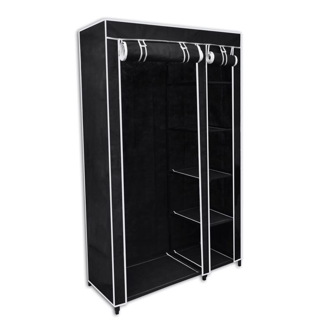 vidaXL Ντουλάπα Αναδιπλούμενη Μαύρη 110 x 45 x 175 εκ.