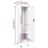 vidaXL Φοριαμός Λευκός 38 x 45 x 180 εκ. Ατσάλινος