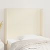 vidaXL Κεφαλάρι με Πτερύγια Κρεμ 83x16x118/128 εκ. Συνθετικό Δέρμα