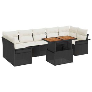 vidaXL &Sigma;&epsilon;&tau; &Kappa;&alpha;&nu;&alpha;&pi;έ &Kappa;ή&pi;&omicron;&upsilon; &mu;&epsilon; &alpha;&pi;&omicron;&theta;ή&kappa;&epsilon;&upsilon;&sigma;&eta; 8 pcs &Mu;&alpha;ύ&rho;&omicron; &Pi;&omicron;&lambda;&upsilon; &rho;ά&tau;&alpha;&nu;