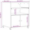 vidaXL Βάση Εκτυπωτή με Ρόδες Γκρι Sonoma 60 x 48 x 74 εκ.