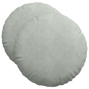 vidaXL Μαξιλάρια καθισμάτων 2 pcs Ανοιχτό γκρι Ø 40 x 13 εκ. Βελούδο