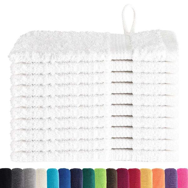 vidaXL Πετσέτες Προσώπου SOLUND 10 pcs Λευκό Βαμβάκι
