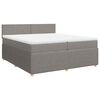 vidaXL &Kappa;&rho;&epsilon;&beta;ά&tau;&iota; Boxspring &mu;&epsilon; &Sigma;&tau;&rho;ώ&mu;&alpha; Taupe 200x200 &epsilon;&kappa;. &Upsilon;&phi;&alpha;&sigma;&mu;ά&tau;&iota;&nu;&omicron;