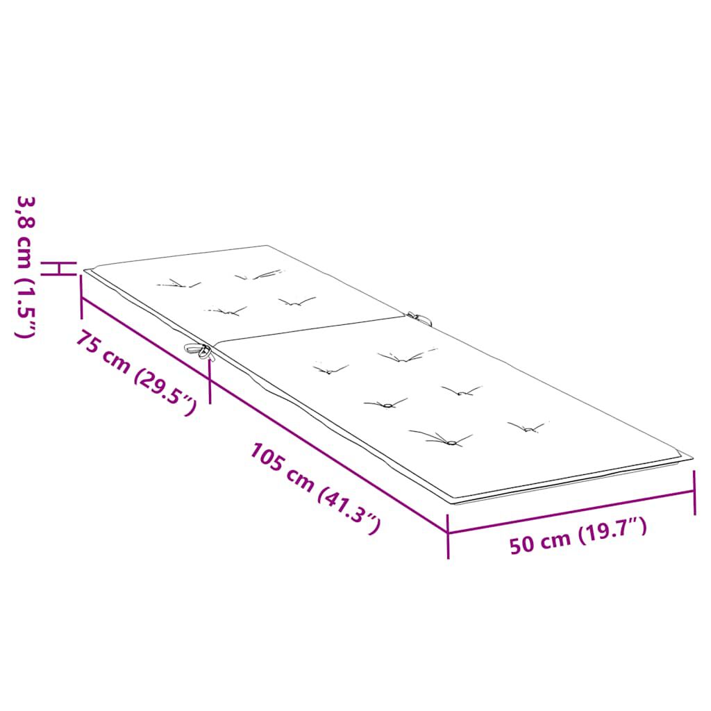 vidaXL Μαξιλάρι Σεζλόνγκ Taupe (75+105) x 50 x 4 εκ. Υφασμάτινη