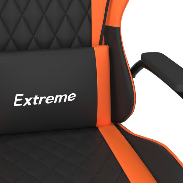 vidaXL Καρέκλα Gaming Μαύρο/Πορτοκαλί Συνθετικό Δέρμα