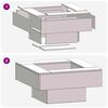 vidaXL Φωτιά Καφέ 80 x 80 x 40 cm Ατσάλι σκληρυθέν στον αέρα