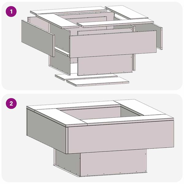 vidaXL Φωτιά Καφέ 80 x 80 x 40 cm Ατσάλι σκληρυθέν στον αέρα