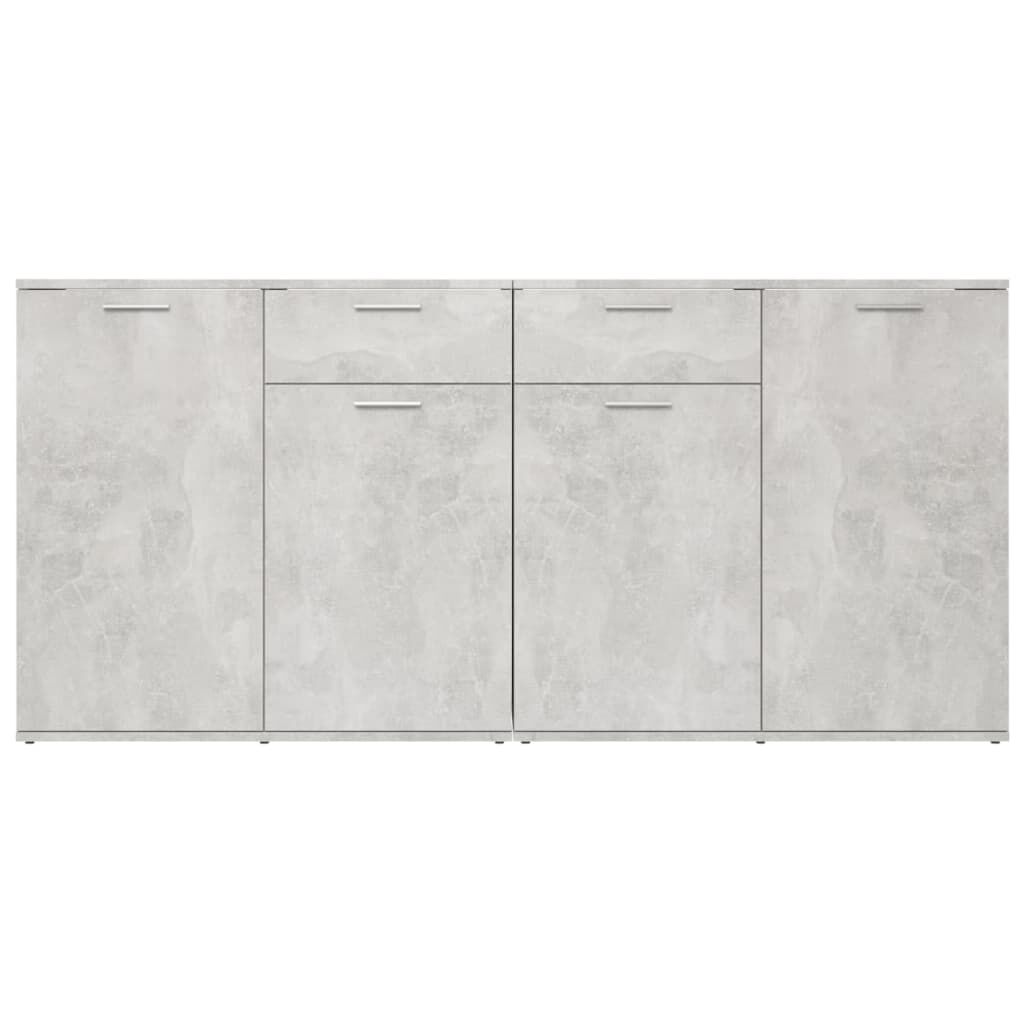 vidaXL Μπουφές Γκρι Σκυροδέματος 160 x 36 x 75 εκ. από Επεξ. Ξύλο