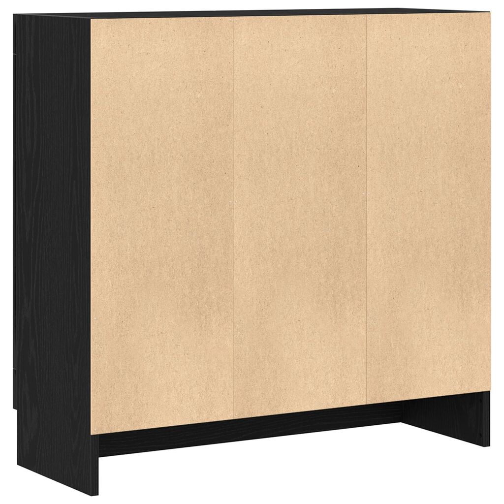 vidaXL Βιβλιοθήκη Μαύρη Δρυς 82,5x30,5x80 εκ σε Επεξεργασμένο Ξύλο