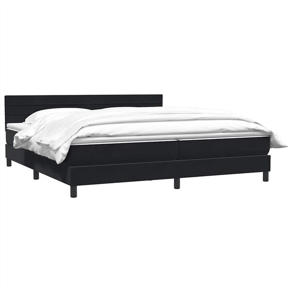 vidaXL &Kappa;&rho;&epsilon;&beta;ά&tau;&iota; Boxspring &mu;&epsilon; &Sigma;&tau;&rho;ώ&mu;&alpha; &Mu;&alpha;ύ&rho;&omicron; 200x210 &epsilon;&kappa;. &Beta;&epsilon;&lambda;&omicron;ύ&delta;&iota;&nu;&omicron;