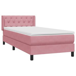 vidaXL &Kappa;&rho;&epsilon;&beta;ά&tau;&iota; Boxspring &mu;&epsilon; &Sigma;&tau;&rho;ώ&mu;&alpha; &Rho;&omicron;&zeta; 80x220 &epsilon;&kappa;. &Beta;&epsilon;&lambda;&omicron;ύ&delta;&iota;&nu;&omicron;